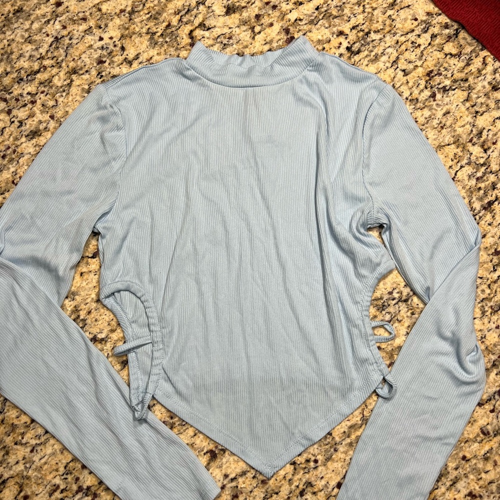 Light Blue Long Sleeve Top